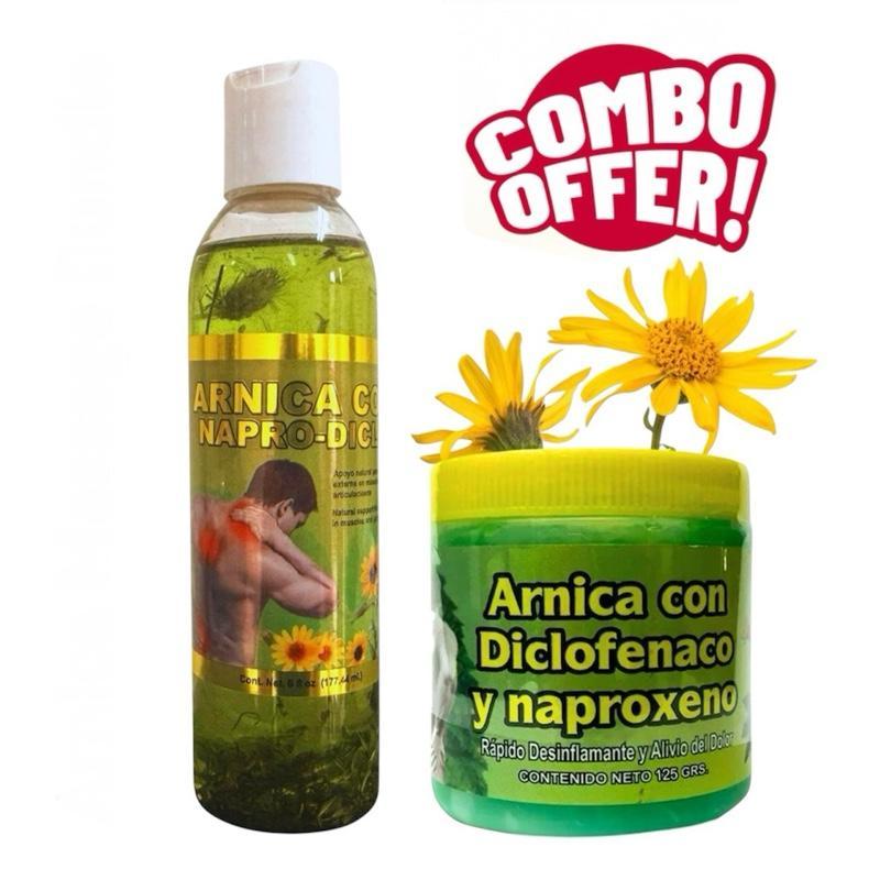 The Ultimate Viral Massage Dream Team - Arnica 125g (4,4 oz) + Dầu Massage Arnica (6oz) Với Thực Vật