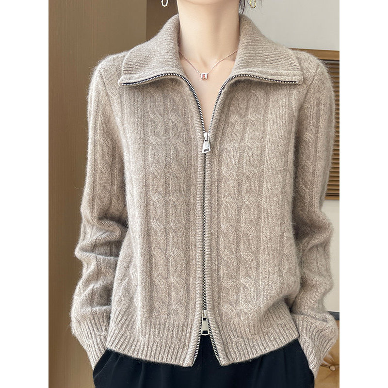 áo khoác len cardigan áo len khoác Áo Cardigan Len Nữ Thu Đông, Len Cashmere Chất Lượng Cao, Dễ Phối