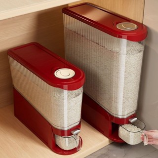 Hộp Đựng Gạo Cao Cấp, Nhấn Mở Một Chạm - Chất Liệu Nhựa Trong Suốt Cấp Thực Phẩm, Thiết Kế Kín Khí Chống Ẩm Mốc & Côn Tr