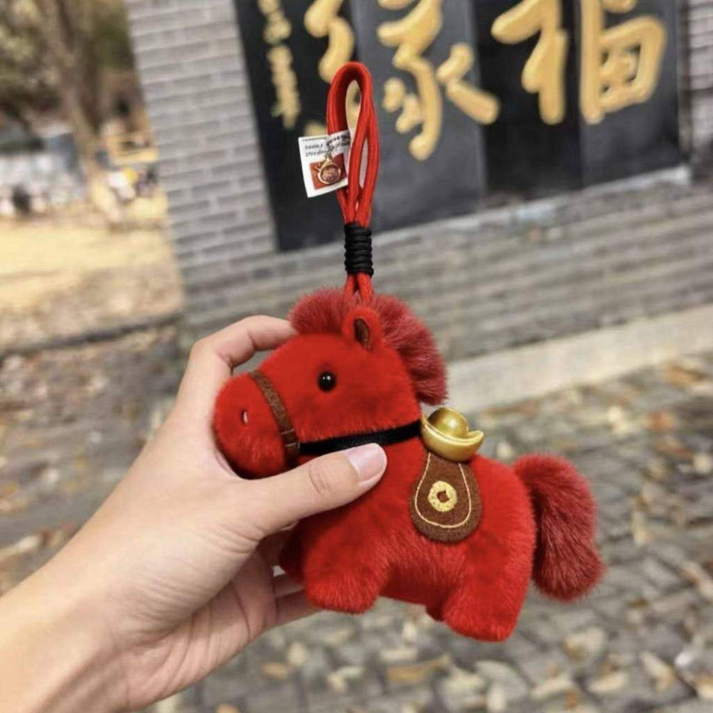 móc khoá tết móc khoá ngựa Tiền ngay lập tức, tiền nhân dân tệ, túi BMW, móc khóa, treo xe, năm con 