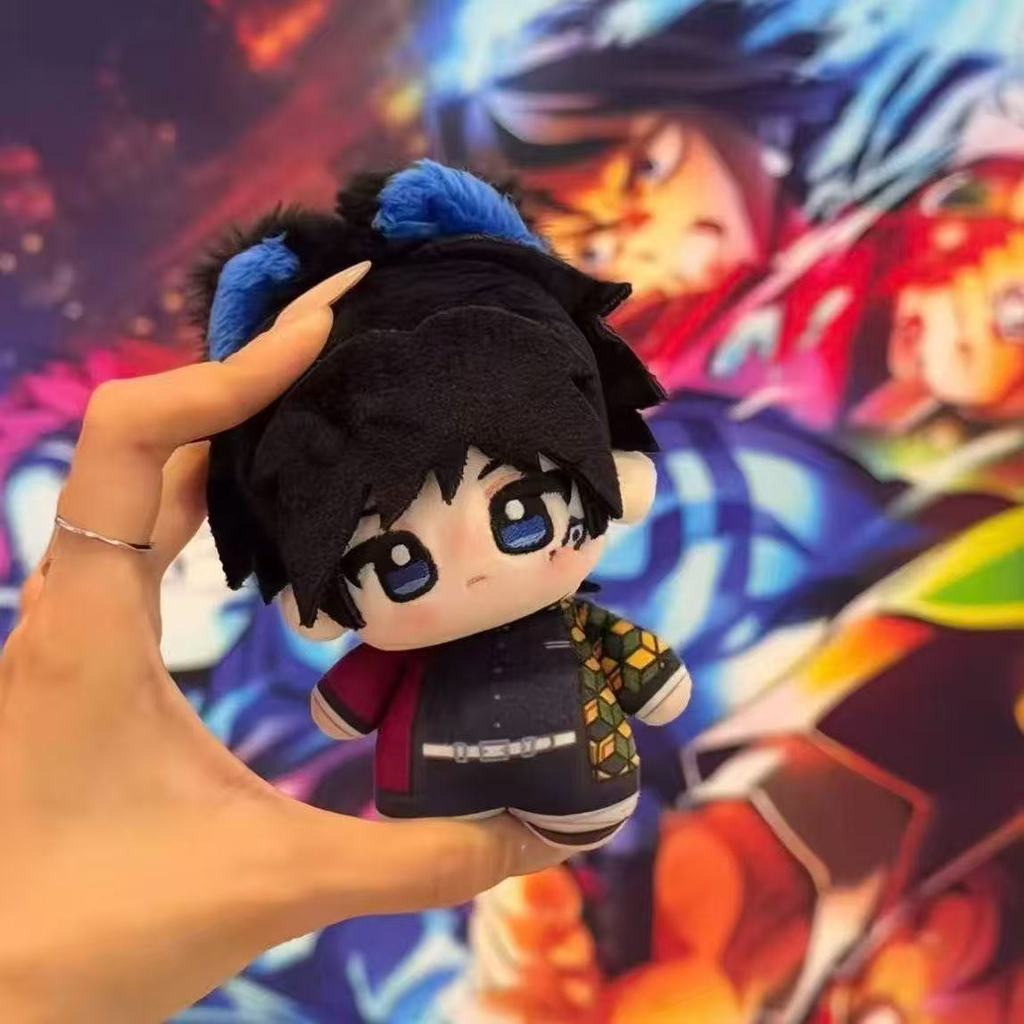New Demon Slayer: Kimetsu no Yaiba Water Pillar Tomioka Giyuu Attribute10cm Cotton Doll Cute Accesso