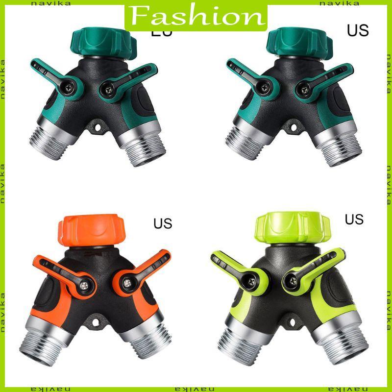NA 2 chiều Heavy Duty Garden Tap Hose Splitter Y Connector Nhà phân phối Van nước đóng