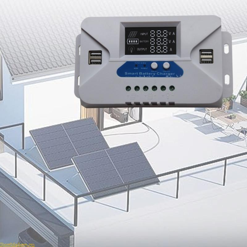 Powerful LCD Display Controller Solar Charge Controller 12V 24V Solar Charging