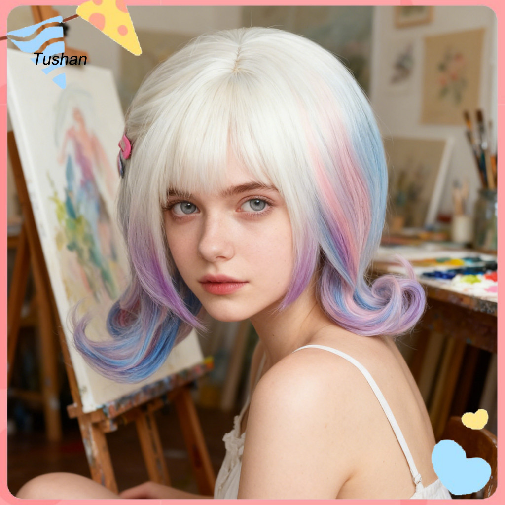 Tóc giả cosplay Halloween chất lượng cao cho nhân vật Enid từ series Wednesday season 2, thoáng khí 