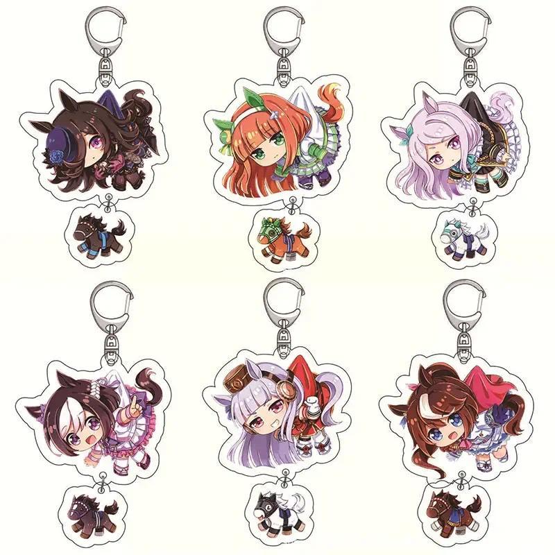 Anime Keychain Umamusume: Pretty Derby Cute Figures Special Week Silence Suzuka Tokai Teio Pendant C
