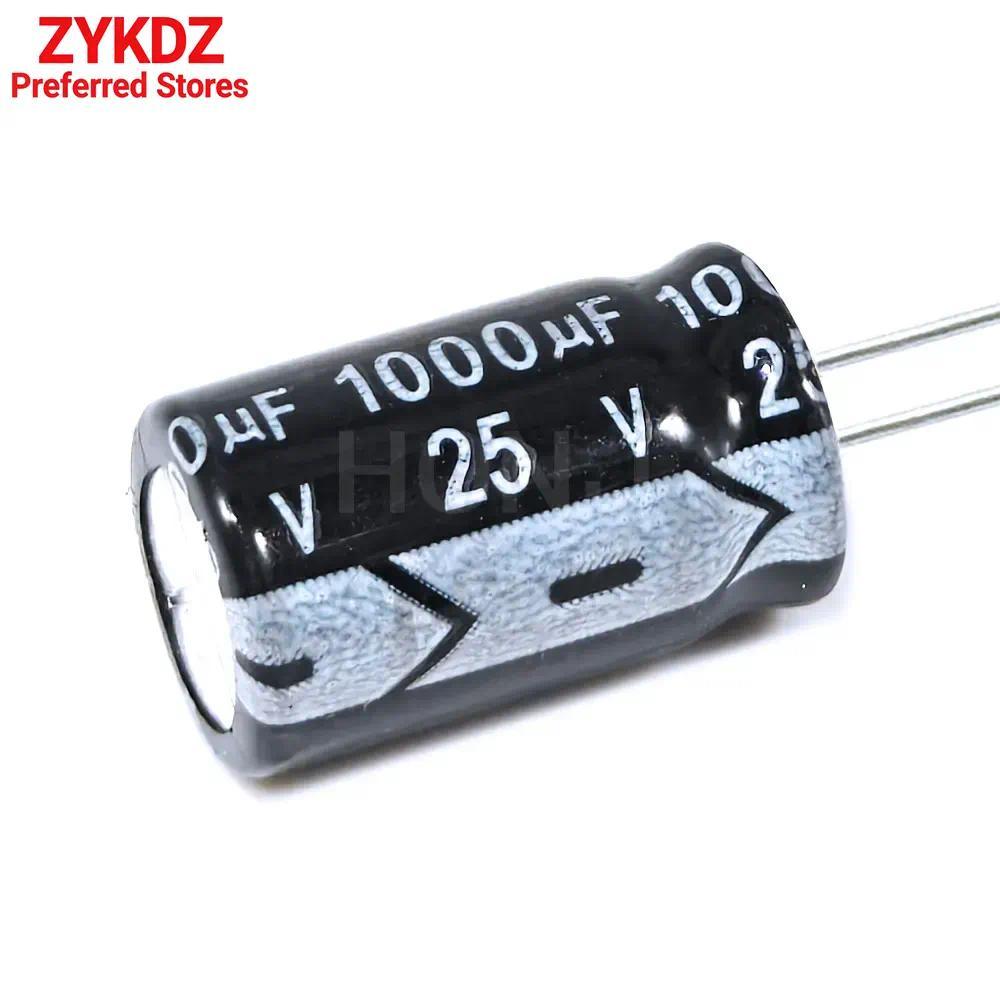 20 CÁI ​​1000uF 25V 1000MFD 25Volt 10 * 17mm Tụ điện điện phân nhôm xuyên tâm 1000mf25v 1000uf25v 25