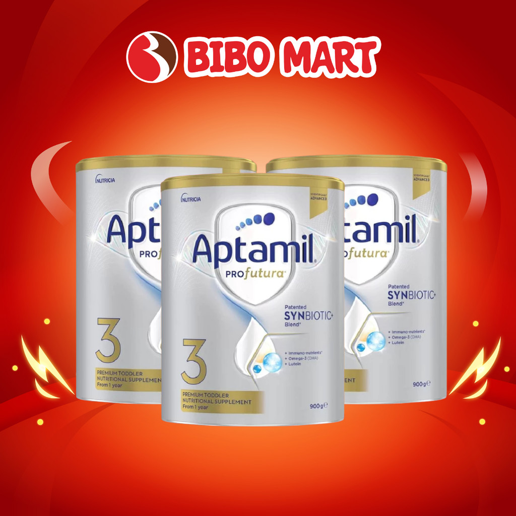 Sữa Aptamil Profutura Úc Bạc Số 3 Hỗ Trợ Tiêu Hóa Khỏe Mạnh Phát Triển Toàn Diện Cho Bé 900g - Bibom