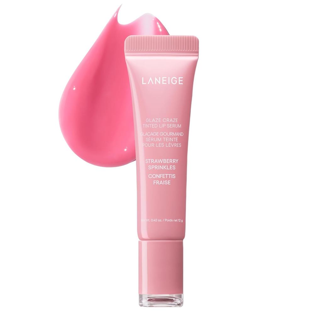 LANEIGE Glaze Craze Tinted Lip Serum: Hydrating Lip Serum dành cho môi bóng, nuôi dưỡng với Polypept