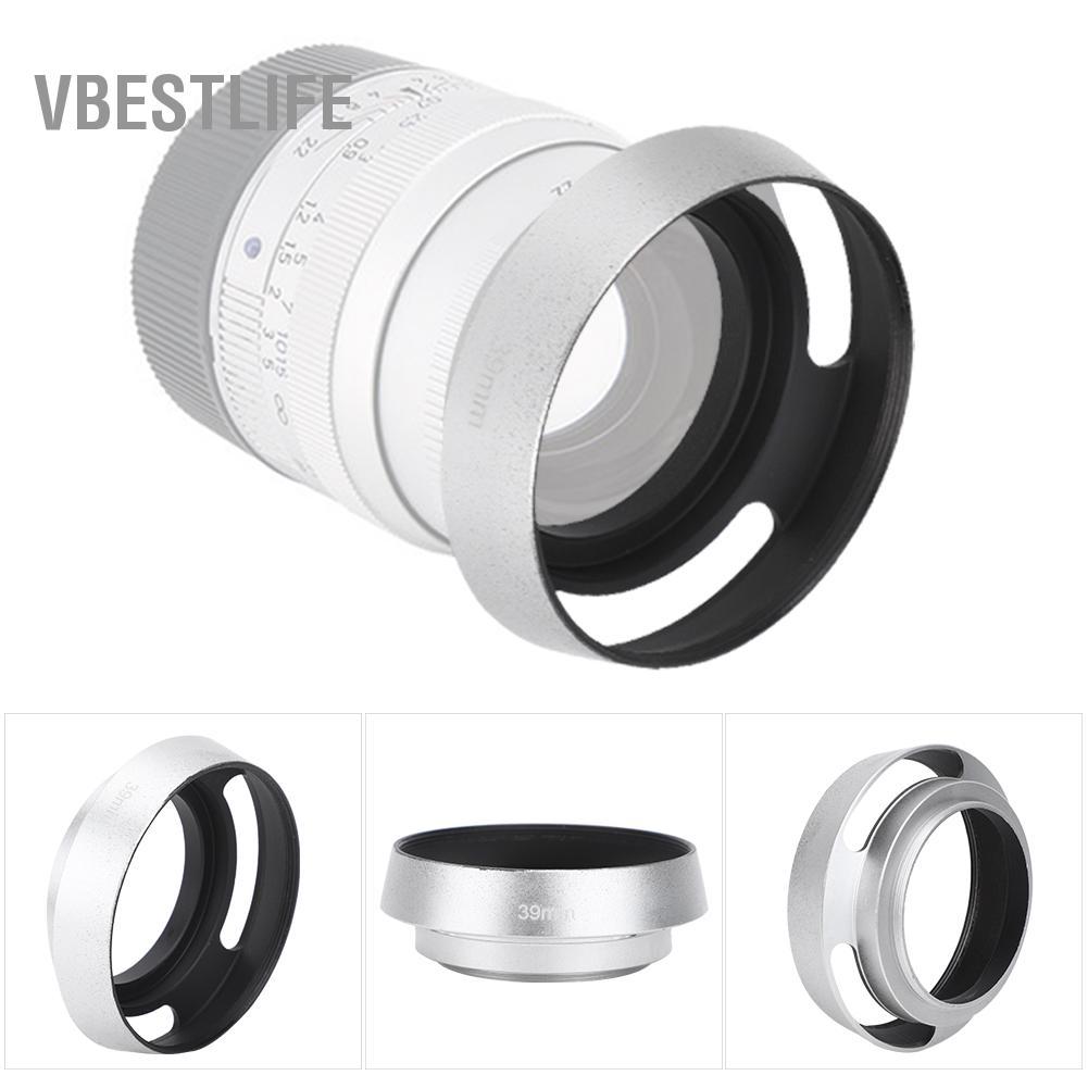 VBESTLIFE Serounder 39mm Camera Lens Hood 2 Tấm Che Nắng Hợp Kim Nhôm Có Lỗ Thông Hơi Di Động Rỗng R