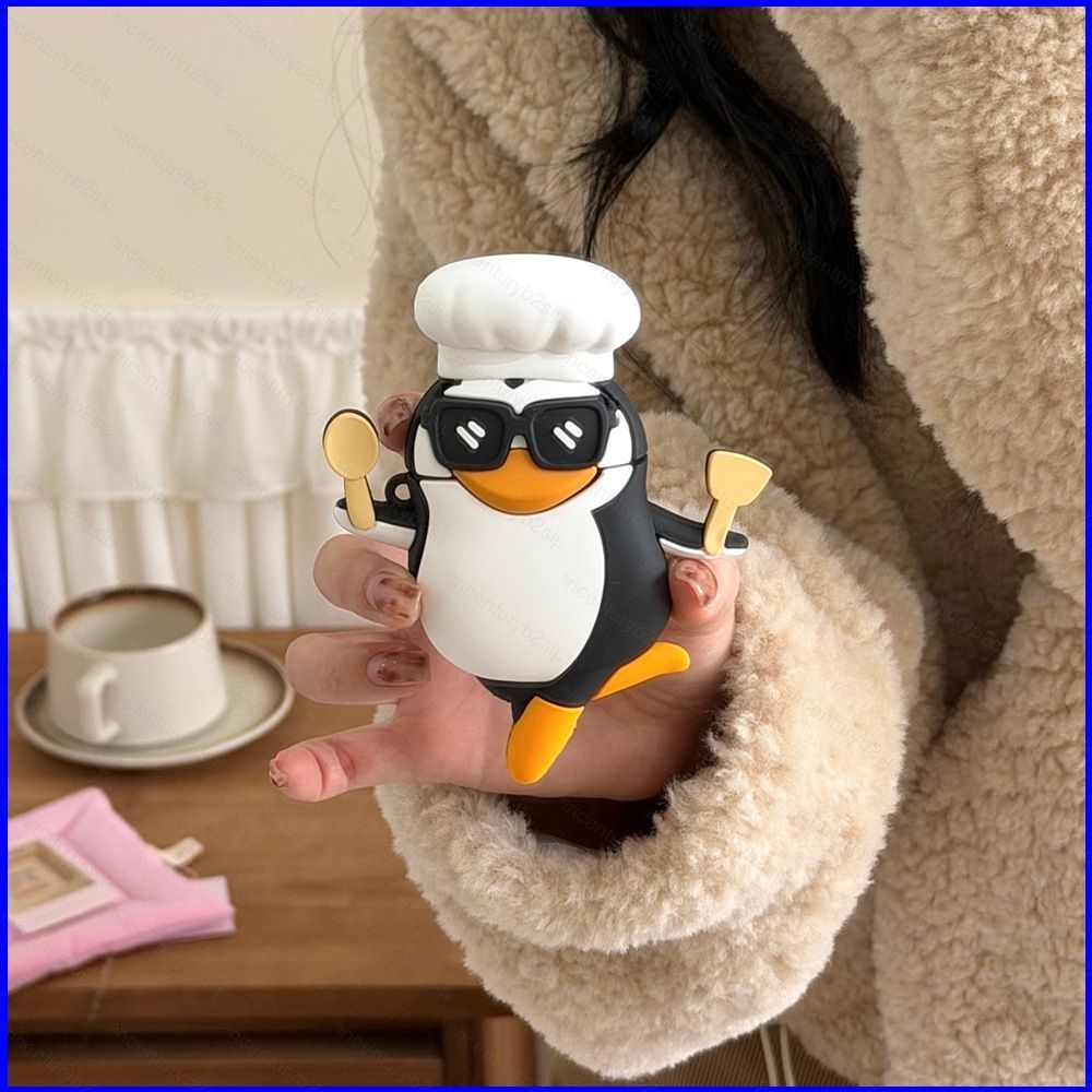 G2P William Tell Penguin Apple Bluetooth Earbuds Dancing Penguin Case cho Pods Pro 3 / 4 / Pro / Pro