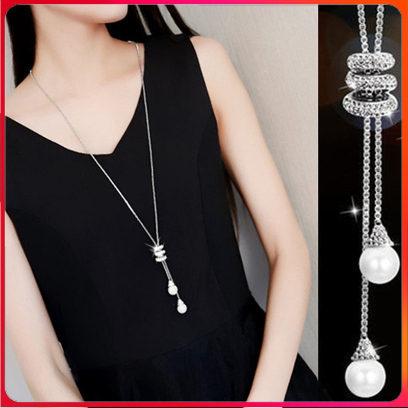 Spiral Imitation Diamond Pendant Necklaces - phụ kiện thời trang