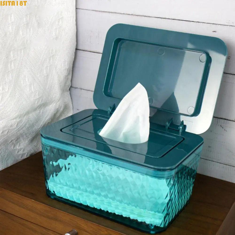 Hộp Bảo Quản Khăn Giấy ISITA1F0, Hộp Đựng Khăn Lau Ướt Nắp Mở Dễ Dàng Chống Va Đập, Chân Cao Su Chốn