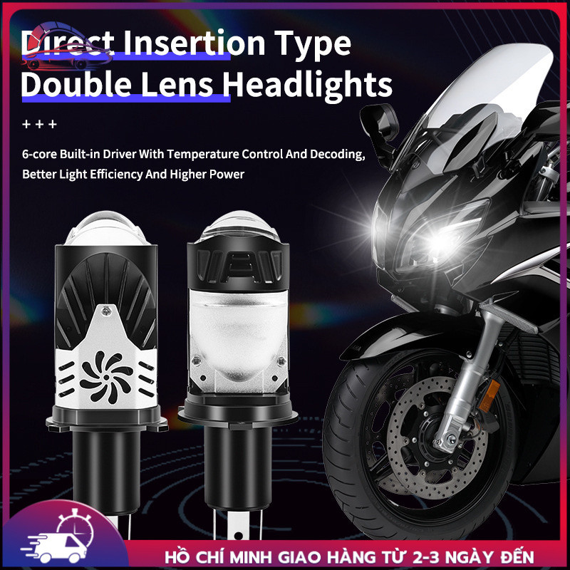 Bóng pha Led ô tô, xe máy V50 CẢI TIỄN V22 ULTRA Siêu sáng, chân H4 Công suất 65W 1pcs