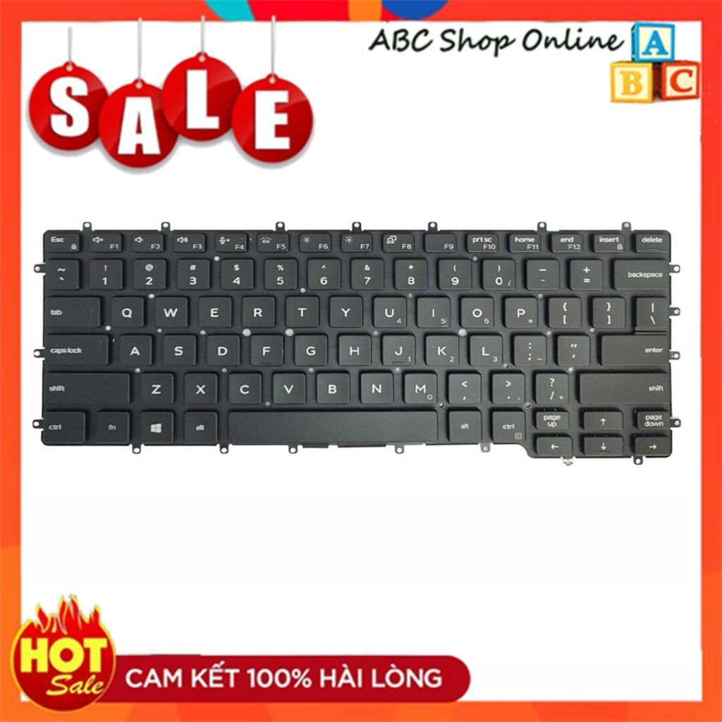 Bàn Phím Laptop Dell Latitude 9410 2-in-1 7400 2-In-1 - Keyboard Laptop Mới + Có Led Layout Chuẩn US