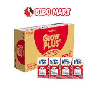 Thùng 48 Hộp Sữa GrowPLUS+ Đỏ Ít Đường Tăng Cân Hỗ Trợ Tiêu Hóa 110ml 180ml - Bibomart