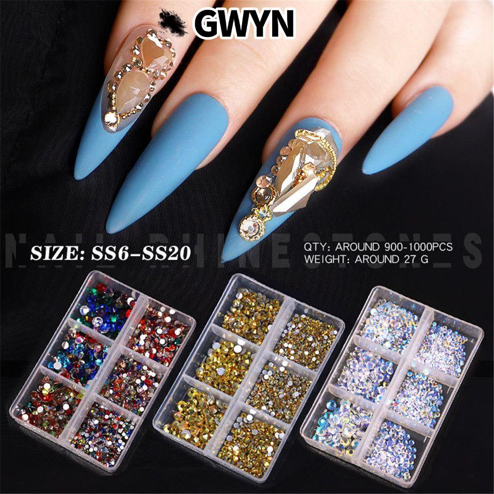 GWYN‌ 1000 Cái DIY Nail Beauty Trang trí AB Crystal