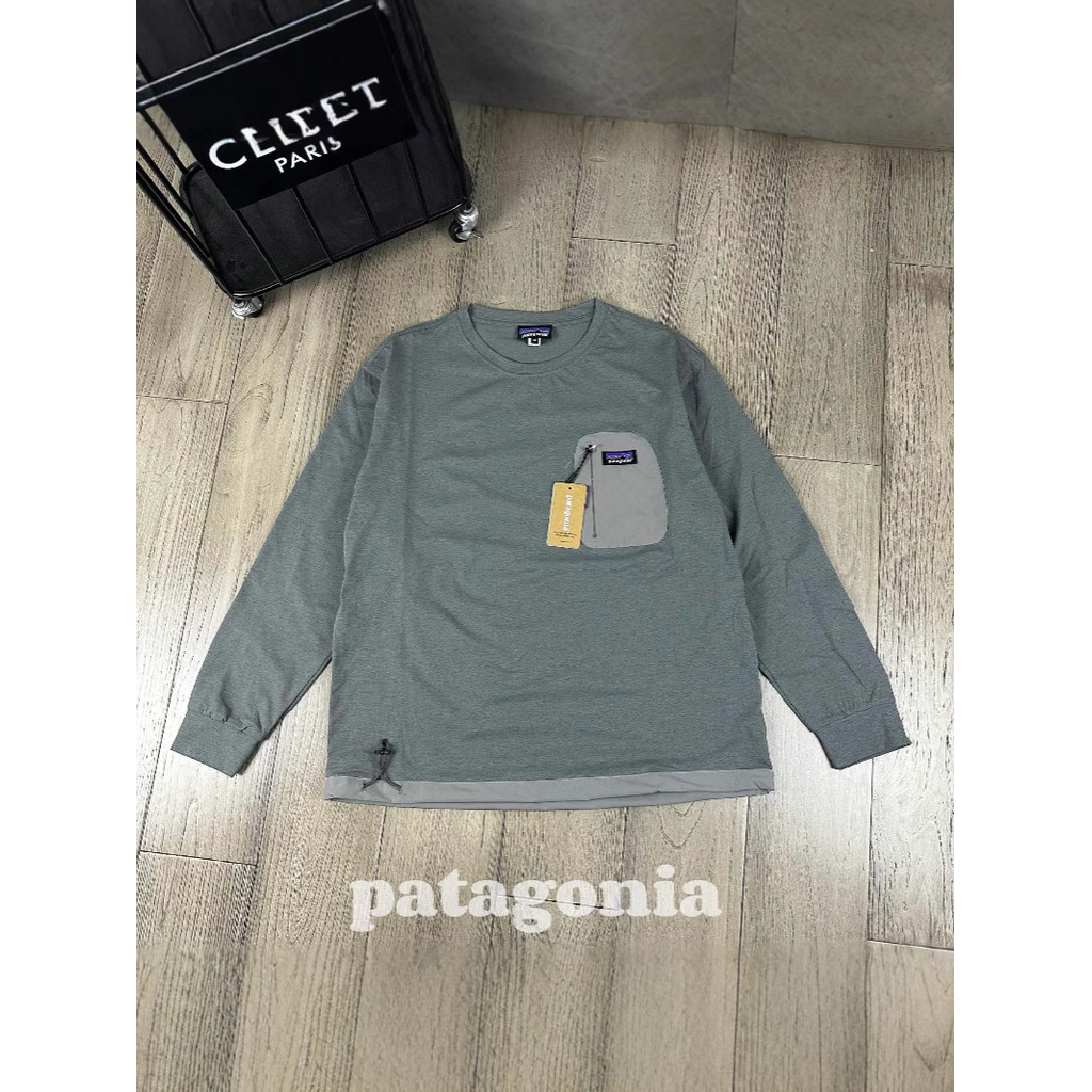 LA1I Patagonia Spring and Autumn Outdoor Sports Couple's Round Neck Pullover Long Sleeve Base Shirt 