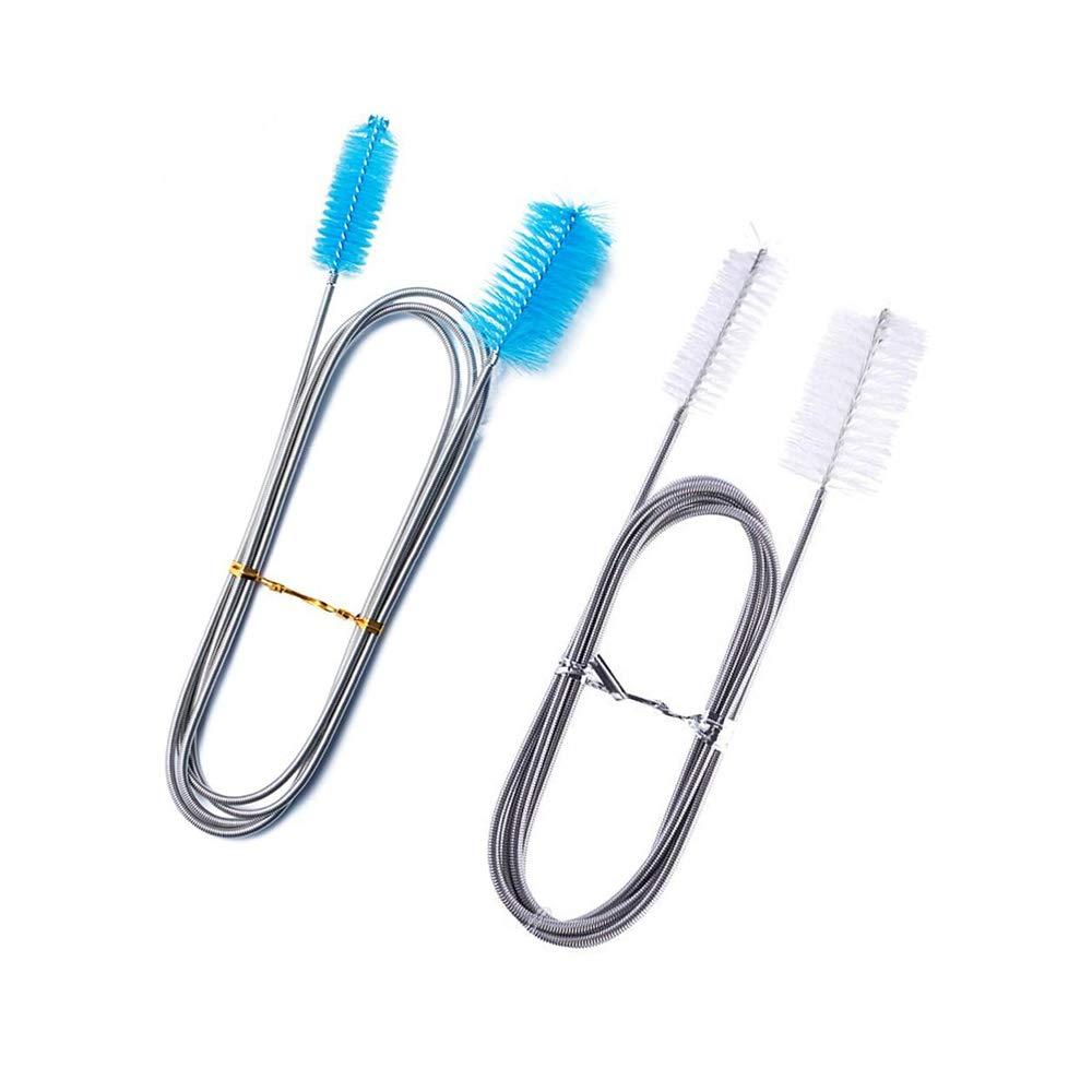 Set of 2 Pipe Brushes, Hose Cleaner, Aquarium Brush, Tube Brush, Wire Brush, Hose Pipe Brush, Stainl