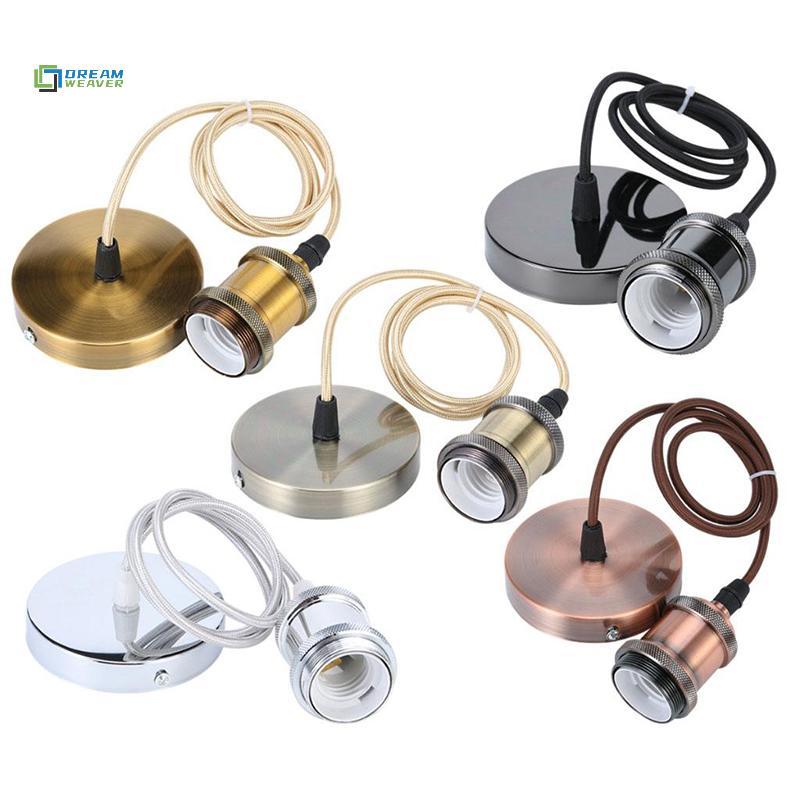 [Dream Weaver] Giá đỡ đèn trần huy hiệu nội tuyến Mall Nhôm E27 Bộ giá đỡ đèn đơn Dây 1M Giá đỡ đèn 