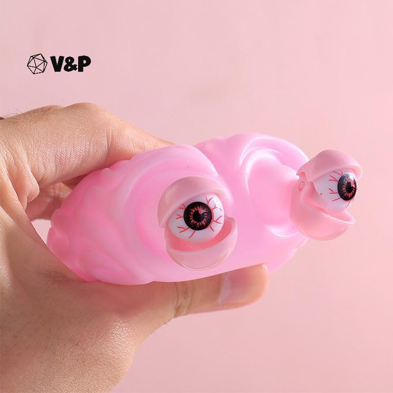 V & P Chống Căng Thẳng Flippy Não Squishy Mắt ping Bóp Đồ Chơi Giảm Lo Âu Đồ Chơi