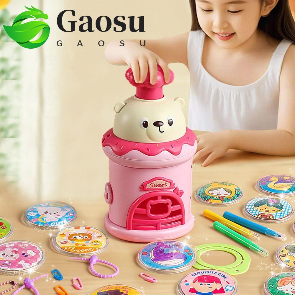 Máy làm huy hiệu GAOSU, Máy ép thủ công Máy ép huy hiệu có thể tái sử dụng, Đồ chơi sáng tạo Di động