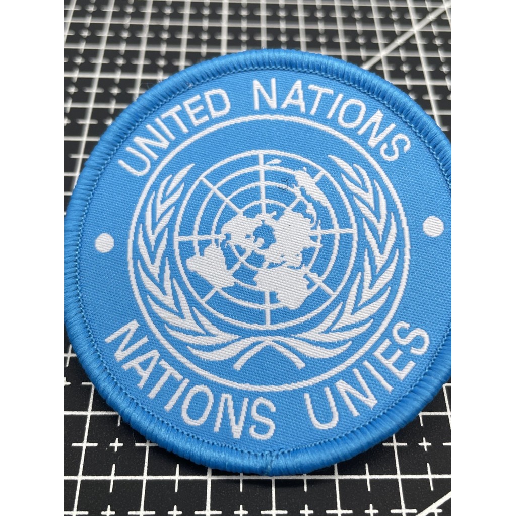 Spot Goods#UN United Nations Tactical Morale Patch Embroidered Velcro Patch for Military Enthusiasts