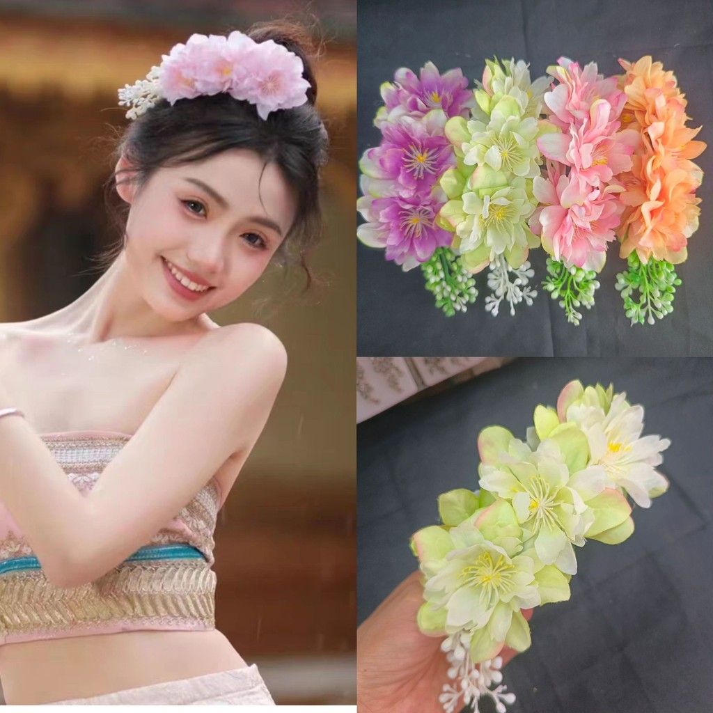 Spot Goods#Dai ethnic headpiece, ethnic-style hair accessory, dance performance photo prop, handmade