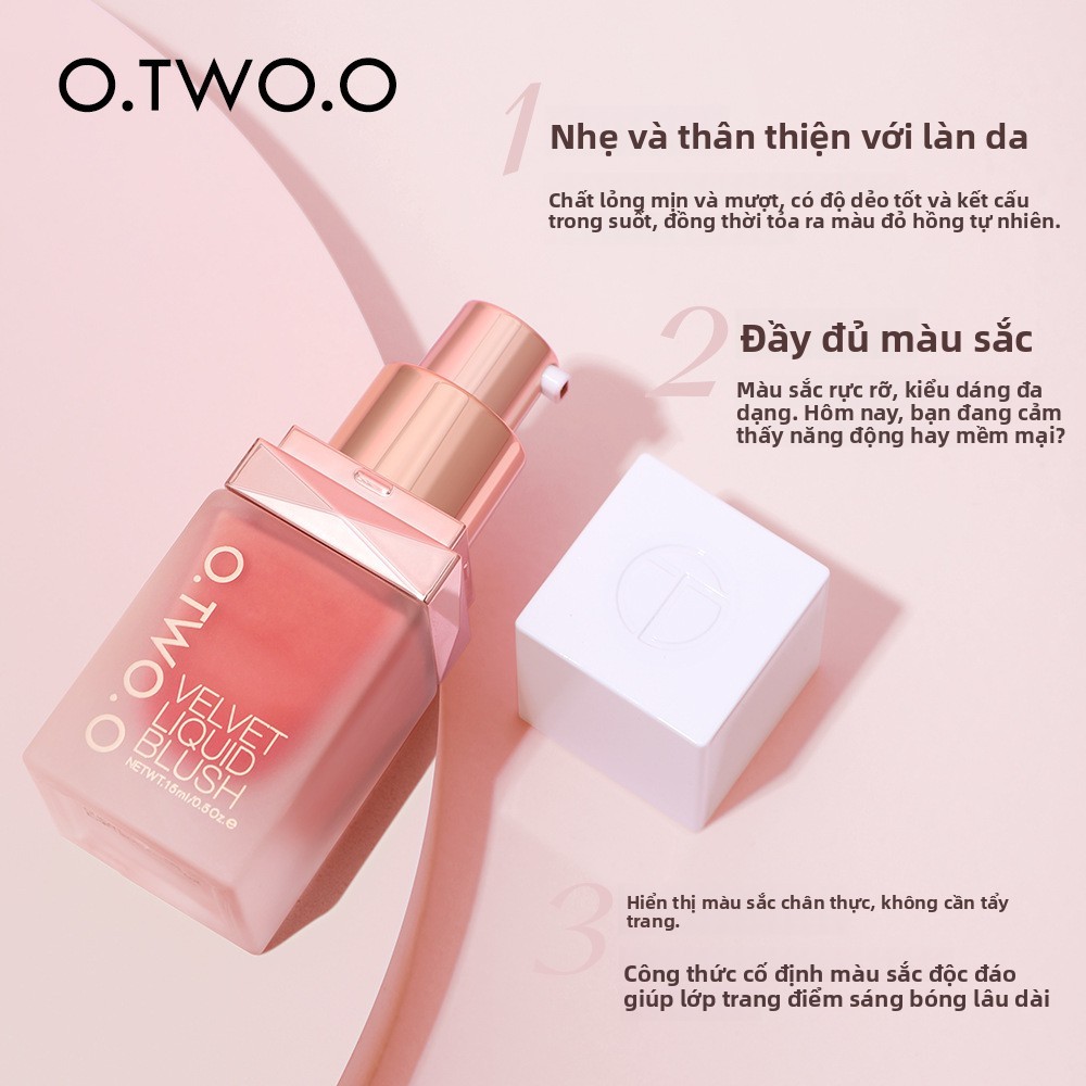 OTWOO Chất lỏng tự nhiên Blush Trang điểm Tẩy vàng Nâng cao Blush Sinh viên Đảng