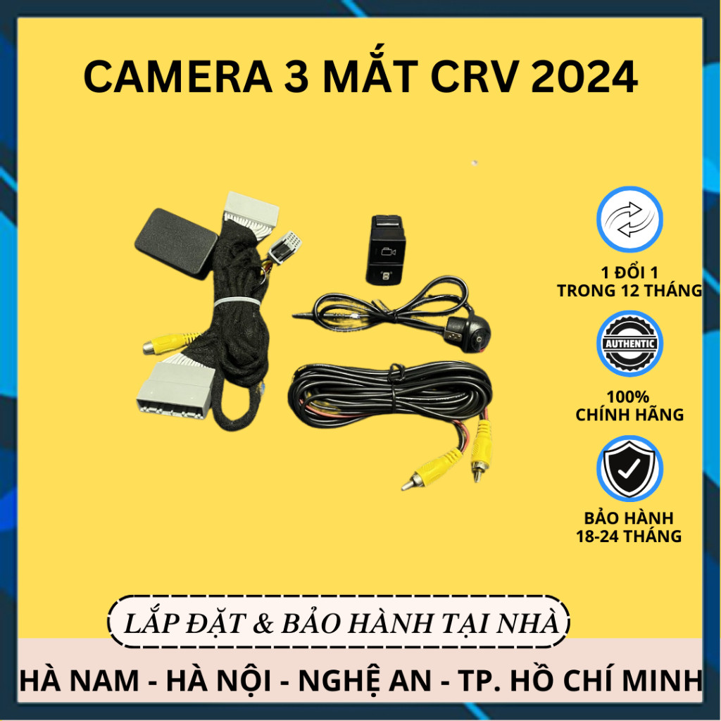 [Hàng mới về] Camera 3 Mắt CRV 2024 | Camera Lề CRV 2017- 2024 | Cắm Jax Zin