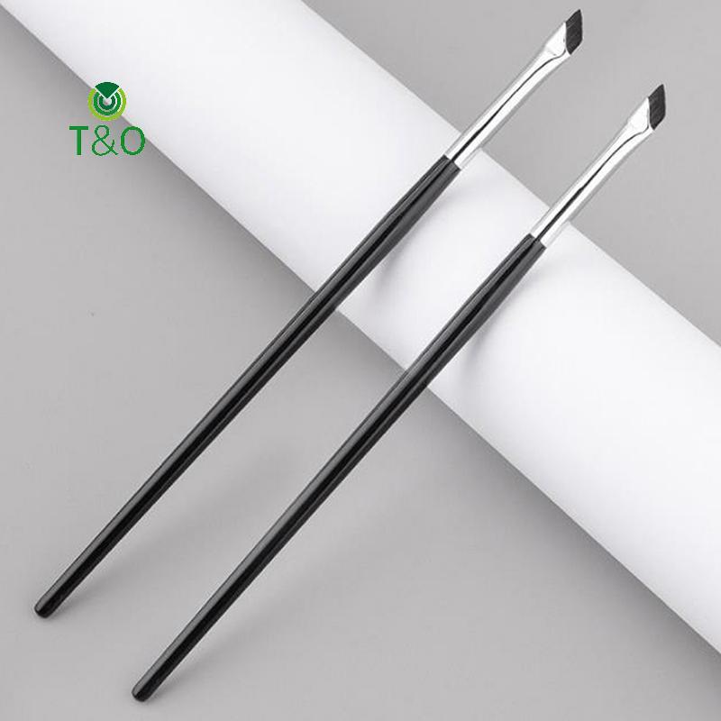 T & O Nâng cấp de Eyeliner Brush Ultra Thin Fine Angle Flat Eyebrow Brush Under The Eyes Place Makeu
