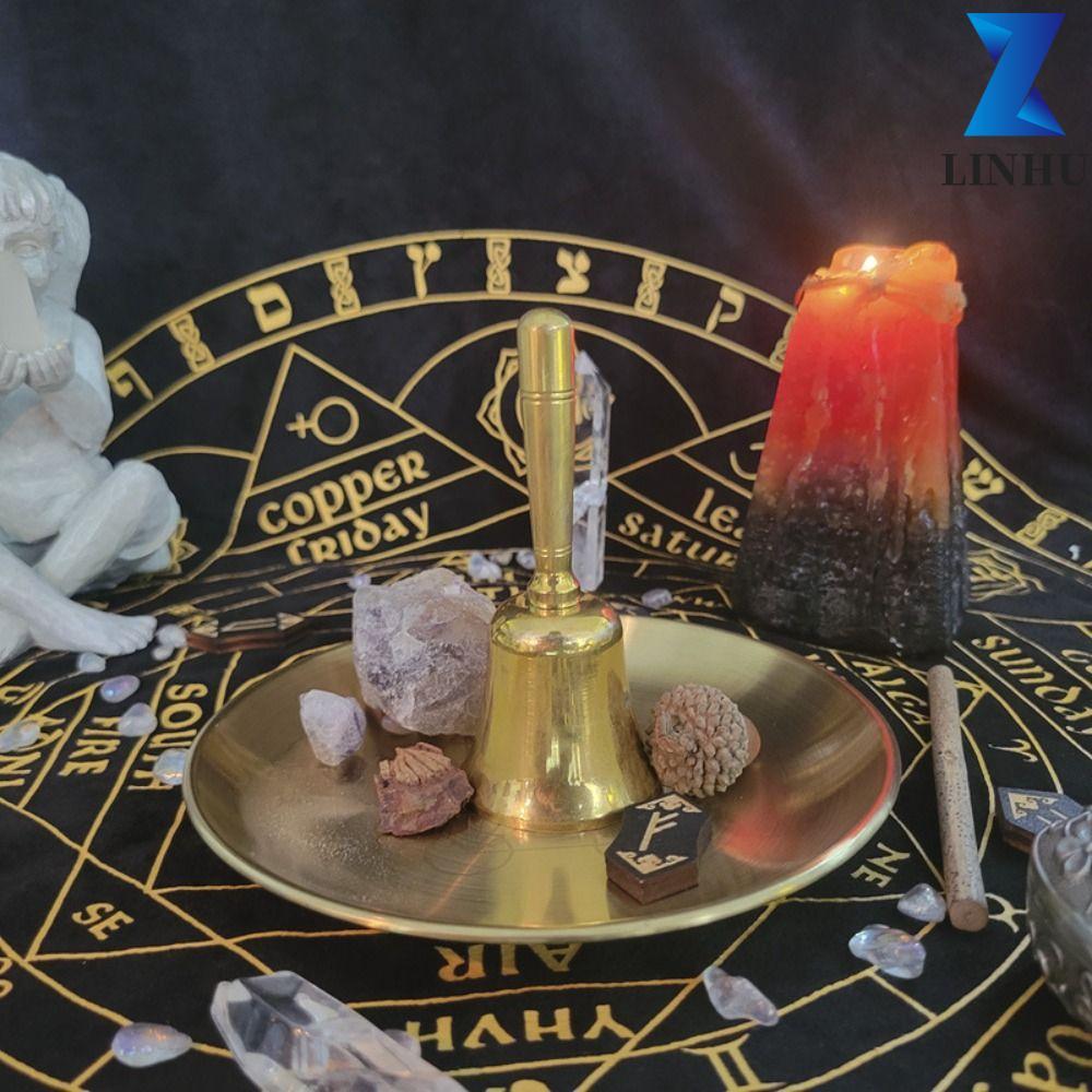 LINHU Tấm giữ lửa nghi lễ LINHU Altar, Bát phẳng đốt bằng thép không gỉ 14cm, Cung cấp Bát Altar bền