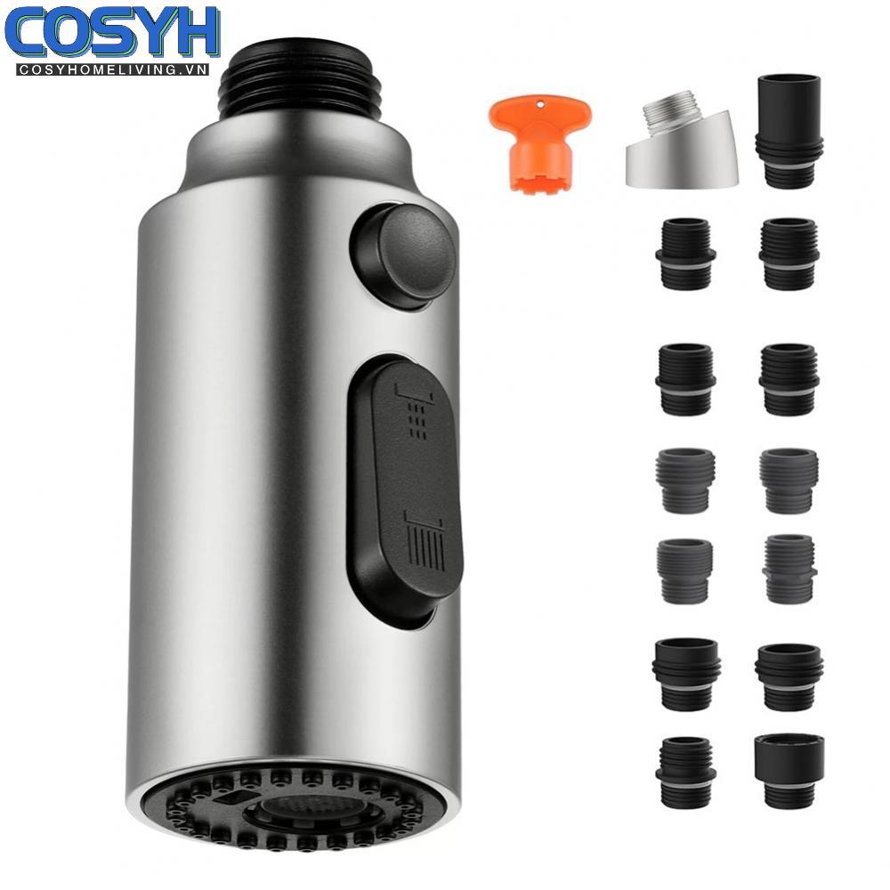 <cosyh>Kitchen Sink Faucet ABS Spray Head 3 Function Pull Out Design 14 Fitting Options