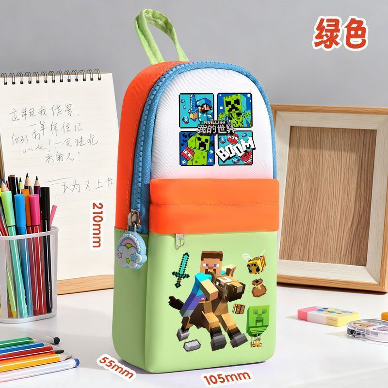 New Product#Minecraft-style pencil case, multifunctional, large capacity, trendy and cool pencil box