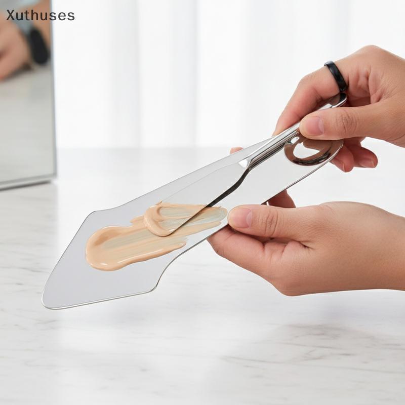 XUT Thép không gỉ Guasha Cạp Với Túi Da Pu Kim Loại Thìa Máy Mát Xa Mặt Làm Đẹp Da Mặt Dụng Cụ Chăm 