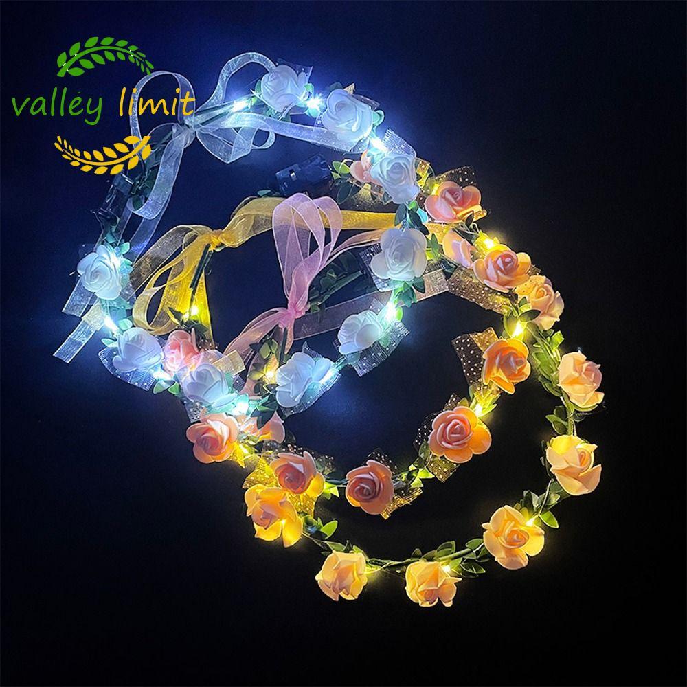 valley limit VALLEY LIMIT Đèn LED Vòng Hoa Dạ Quang Cho Bé Gái