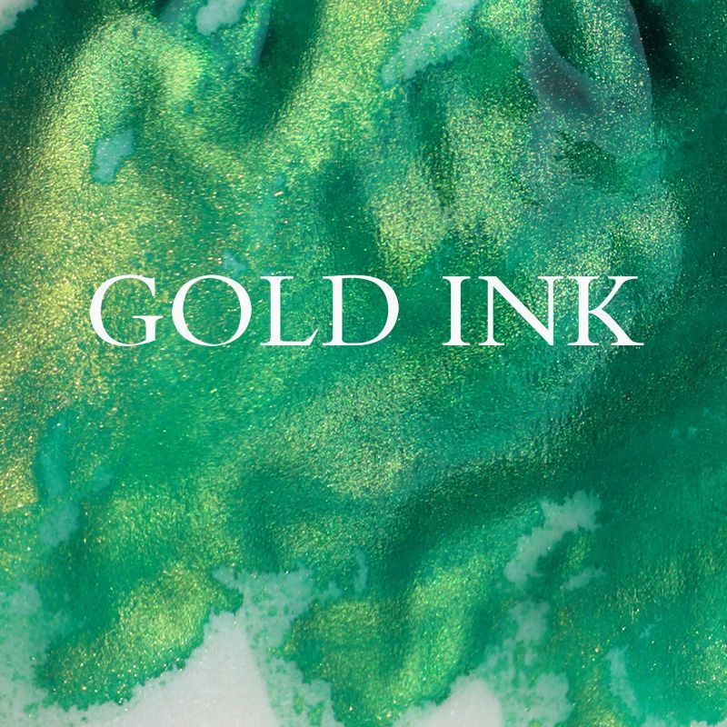 Hot Sale#Gold ink fountain pen, brush pen, colored ink, glass pen, dip pen, gradient color painting,