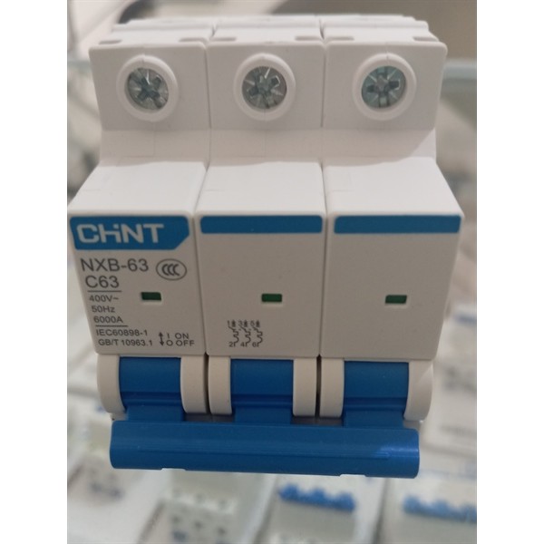 ⚡ Aptomat MCB 3 Pha CHINT NXB3-63 – 63A