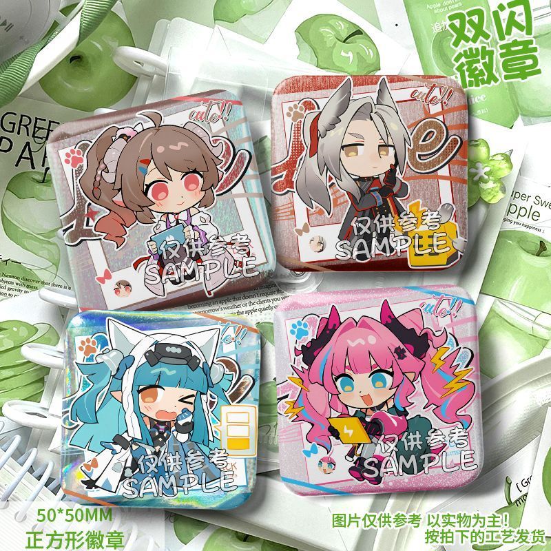 Arknights Huy hiệu Endfield, Perlica, Airdale và Yvonne - Thổ cẩm cho túi Accessories