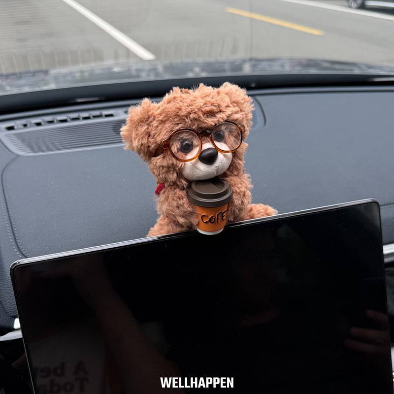 Car Decoration Funny Doll Dashboard Screen Lying Decoration Doll Lying Car Decoration Car Cute Bear 