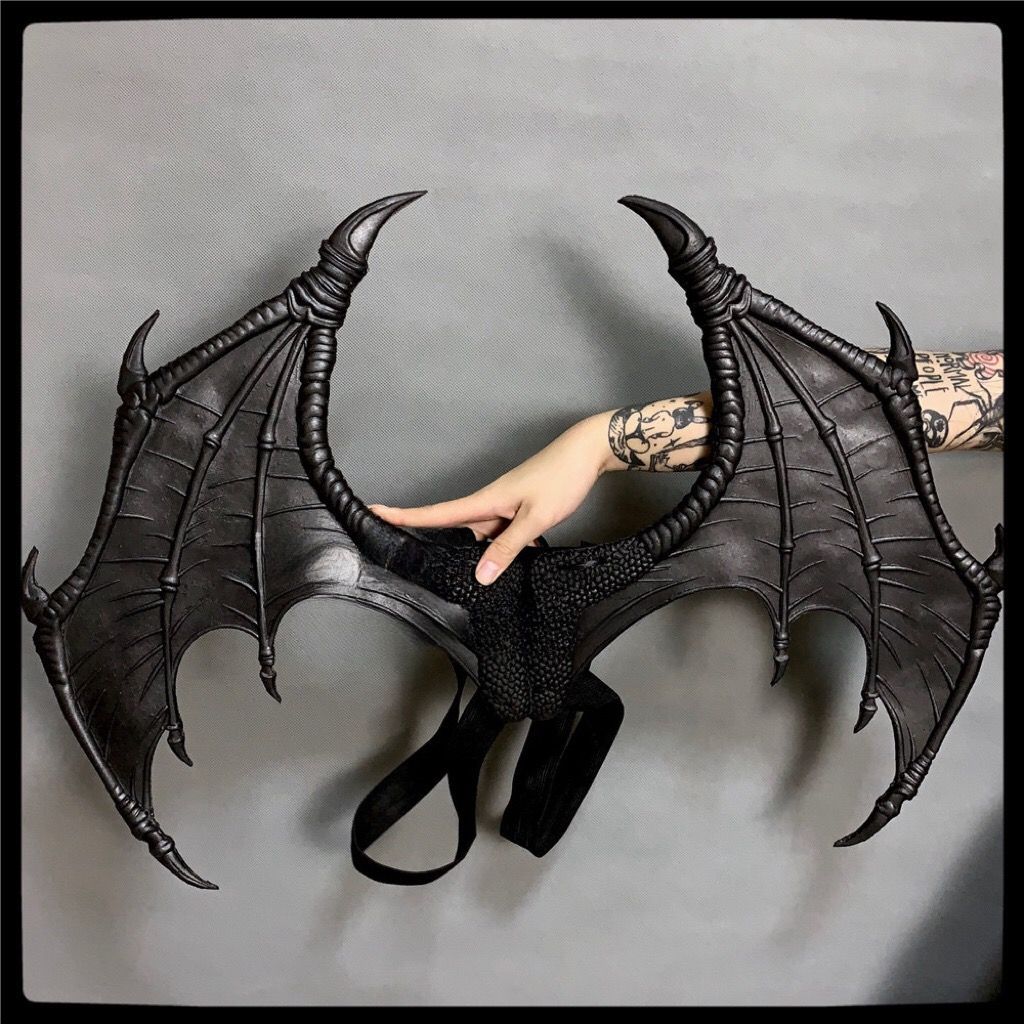 3 Màu Sắc Cánh Quỷ Nhỏ Succubus Da Họa Tiết Thánh Tối Gothic Gothic Gothic Gothic Gothic Gothic Hall