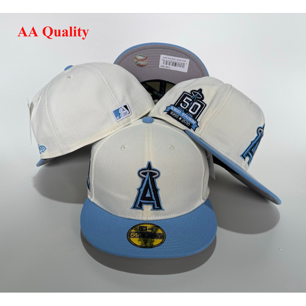 Kem Chống Nắng New Era 59Fifty Màu Xanh Trắng, Phù Hợp Cho Nam Và Nữ