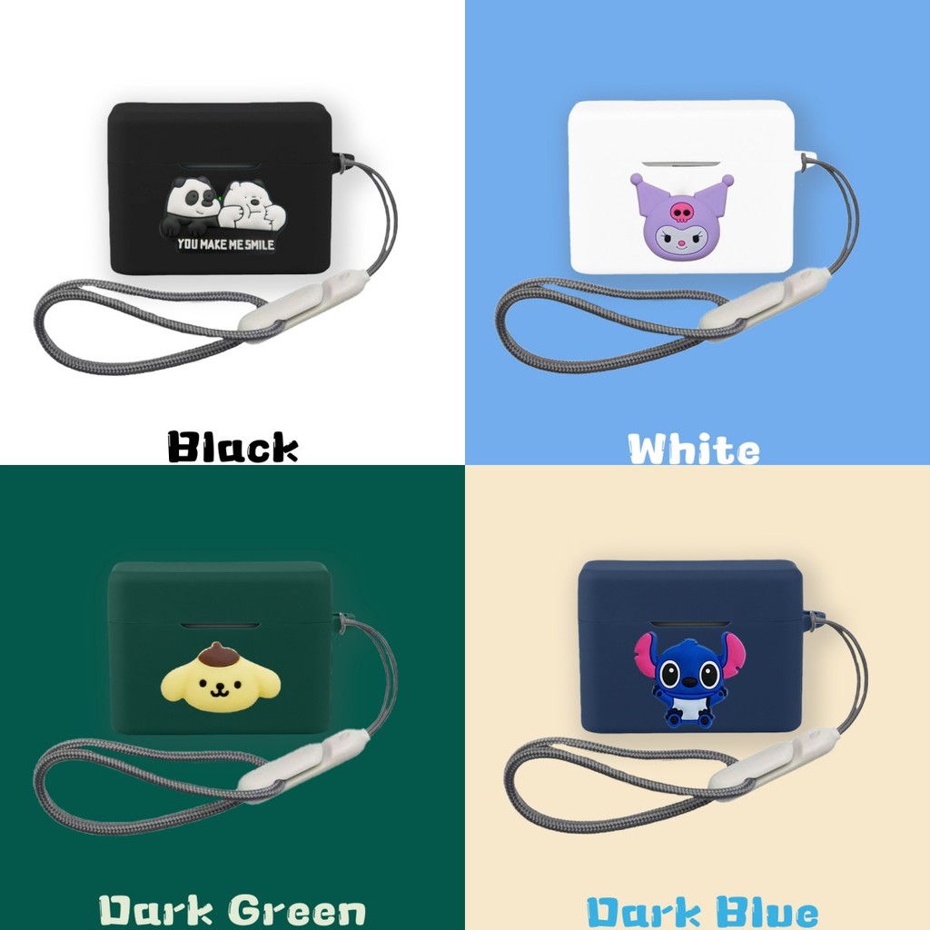 for MOONDROP MOCA Case Cute Pikachu Sanrio Cartoon Silicone Soft Case with Lanyard Pendant Suitable 