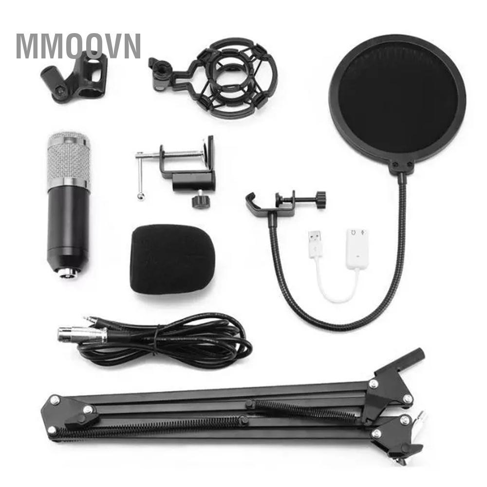 Mmoovn Mmoovn Micro điện dung SIMBAE BM800 Thiết bị phát sóng trực tiếp Podcast chuyên nghiệp USB MI