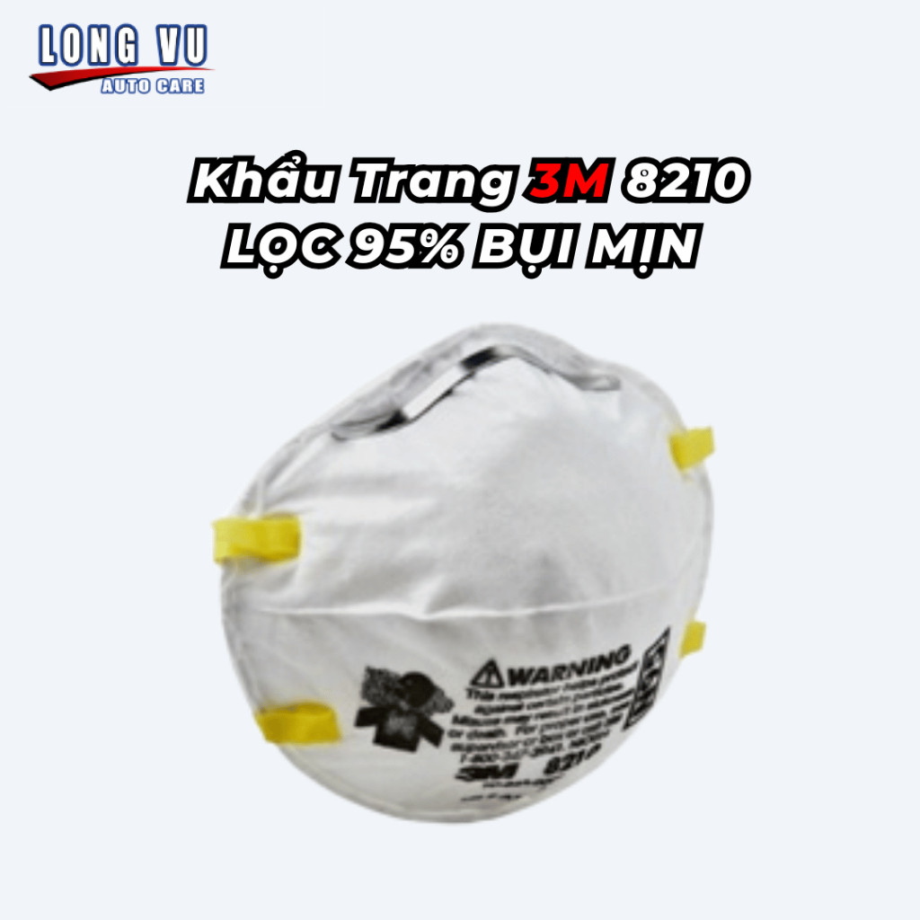 Khẩu Trang 3M 8210 Lọc 95% Bụi Mịn PM2.5 & Khí Thải Chuẩn N95- 3M LONG VU