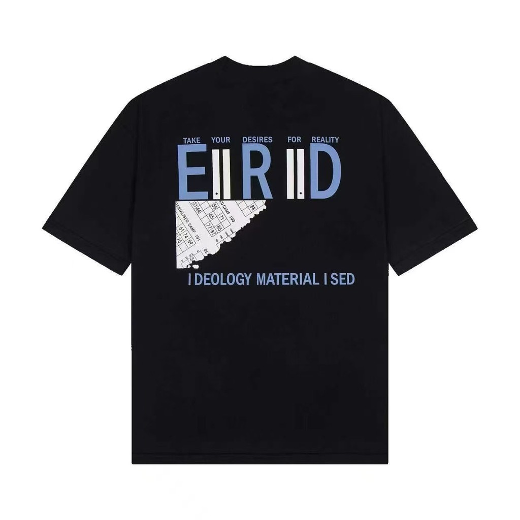 B67R ERD "Melancholic Rich Kid's Quiet Eye" vintage washed slogan print round-neck short-sleeve summ
