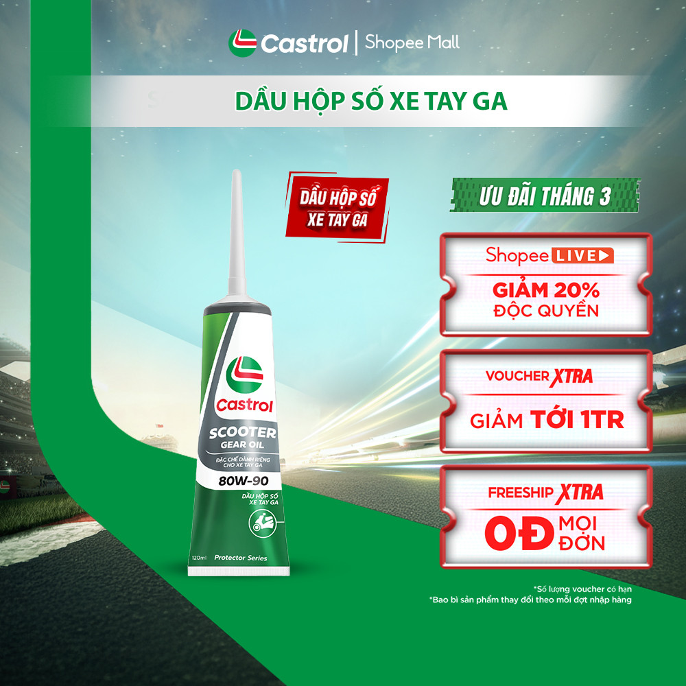 Dầu hộp số xe tay ga Castrol SCOOTER GEAR OIL 80W-90 (120mL)