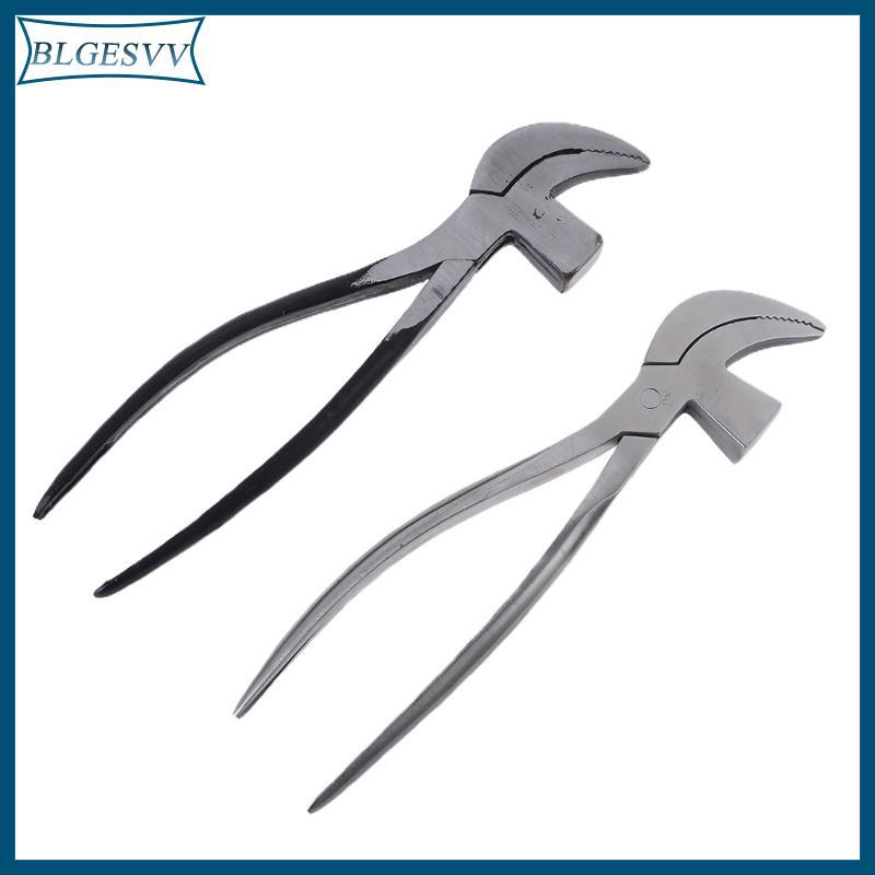 Blg Bạc Đen Cobbler Kìm Da Thủ Công Kéo Eo Kìm Làm Giày