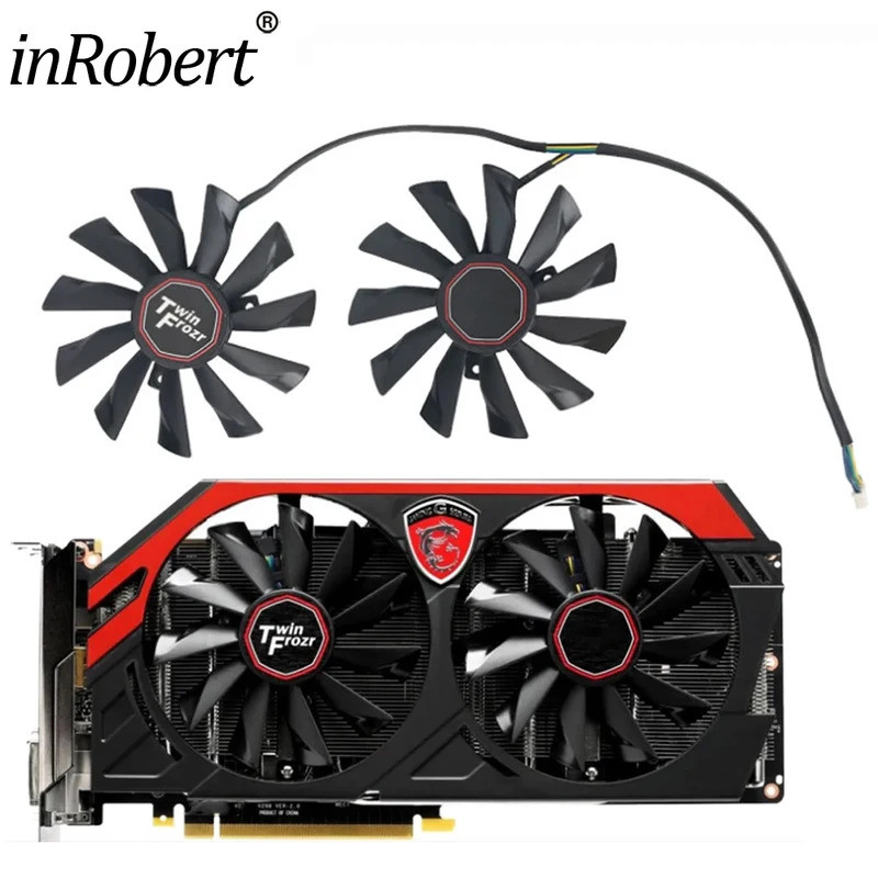 Quạt 95mm PLD10010S12HH GTX660Ti cho MSI Geforce GTX780Ti / 780 / 750Ti R9 270X 280X 290 290X Twin F