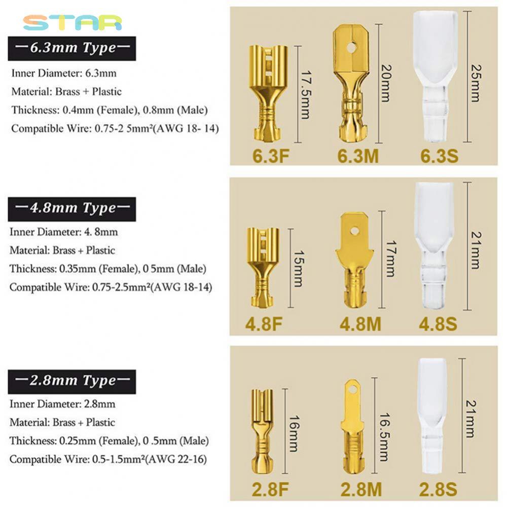 135 Chiếc Mạ Vàng Đồng Thau Uốn Kết Nối Full Bore Bucket Design 2.8 4.8 6.3mm