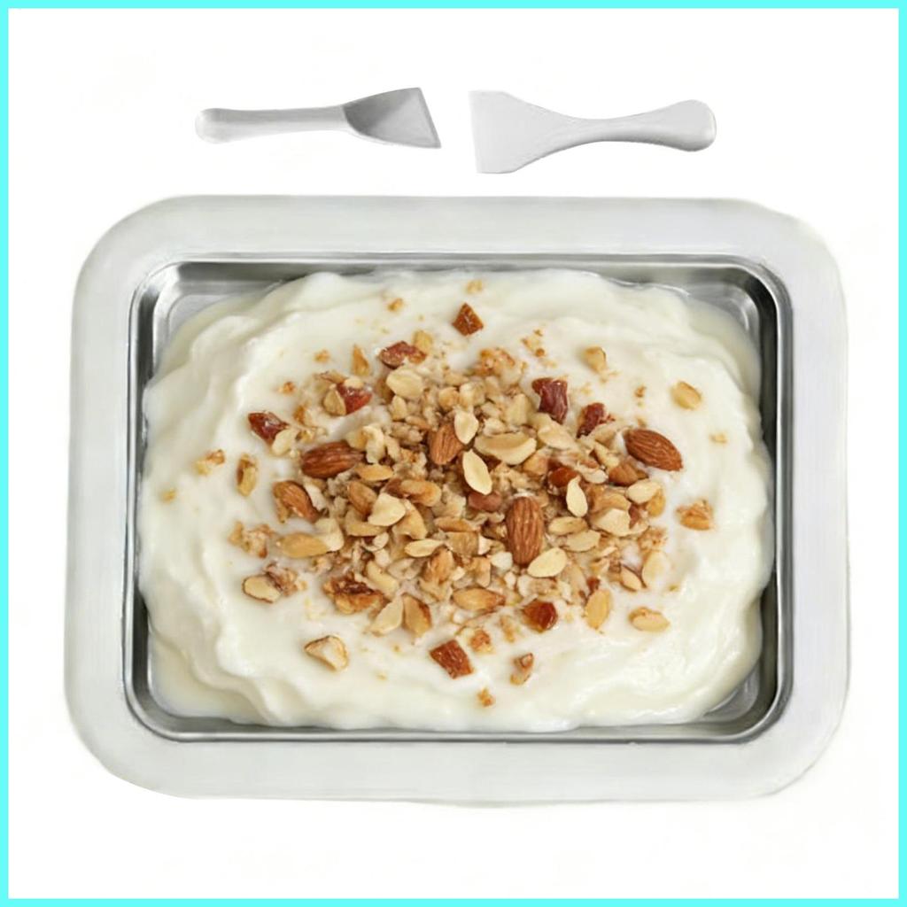 Máy Làm Kem Cán Dễ Dàng Làm Lạnh Máy Cán Kem Khay Cho Sữa Chua Sorbet Nhà Bếp Tiệc shopidaeph